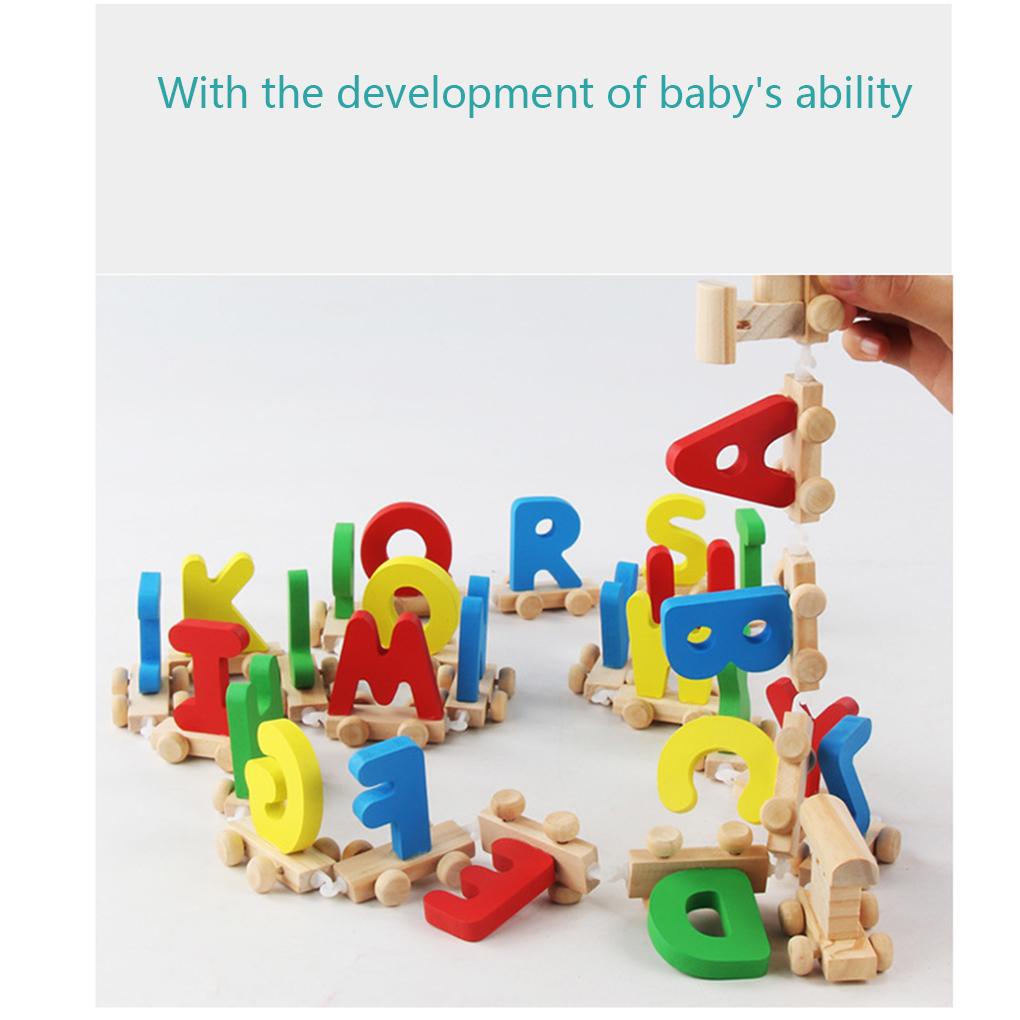 Đồ Chơi Tàu Lửa ABC Hình Chữ Cái Bằng Gỗ Dành Cho Trẻ Em