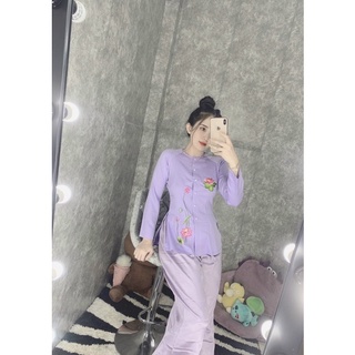 ĐỒ LAM ĐI CHÙA # BÀ BA LỤA THÊU HOA