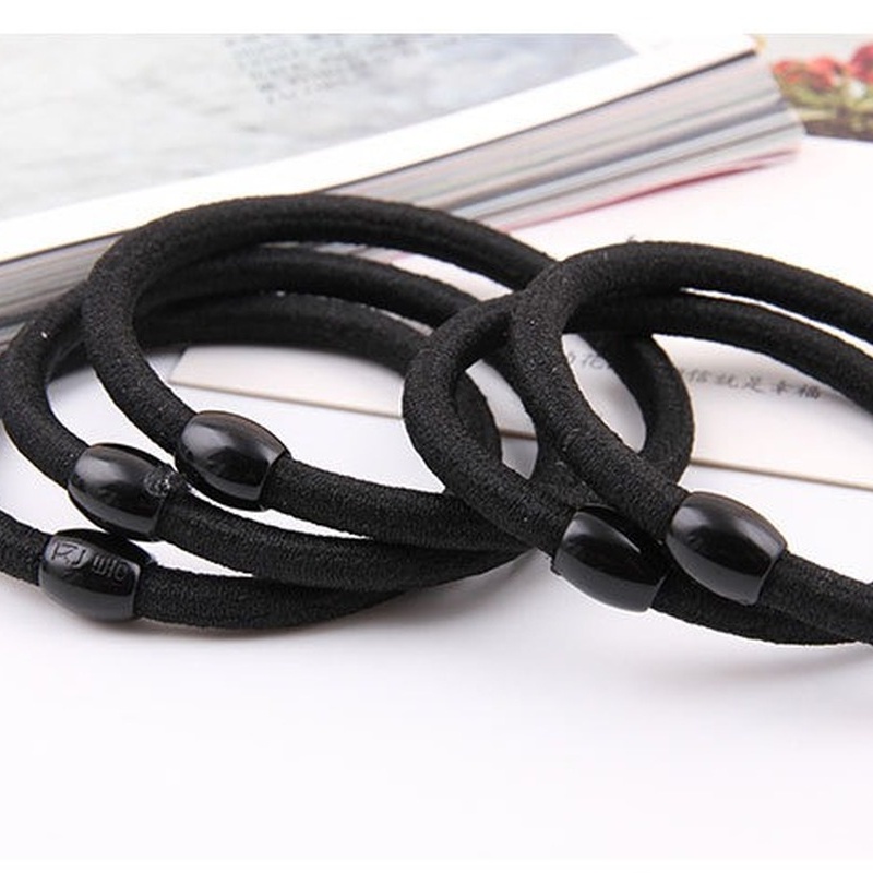 Dây Thun Cột Tóc Bằng Cao Su Co Giãn Màu Đen Bền Chắc MS1 (1c)