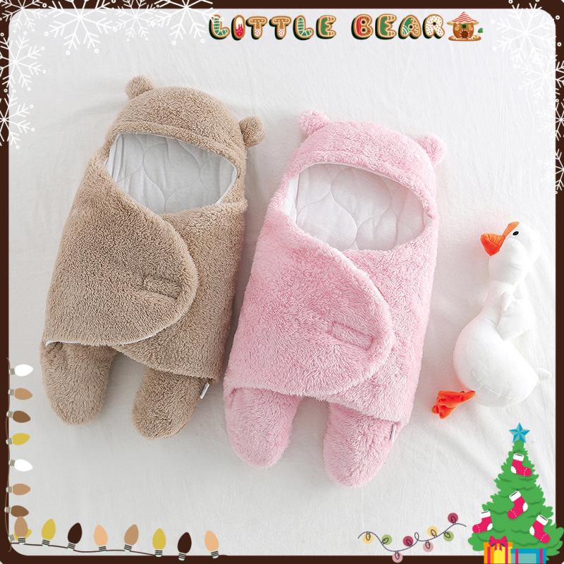 Chăn ủ lông cừu mùa đông cho bé trần bông liên thân cao cấp cho bé - Little Bear