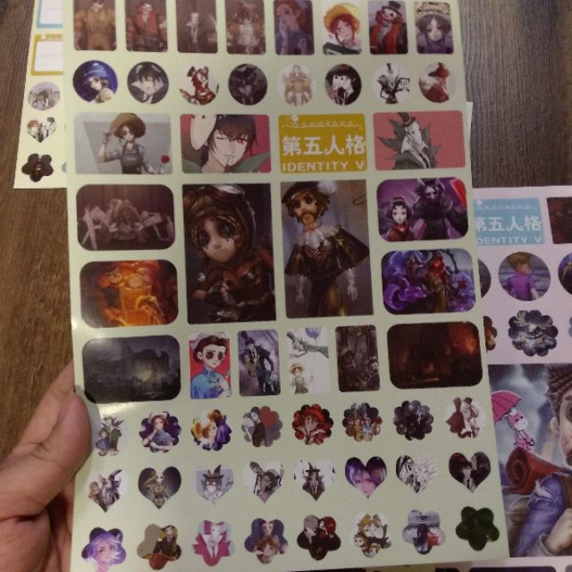 Set 4 tấm sticker Identity V