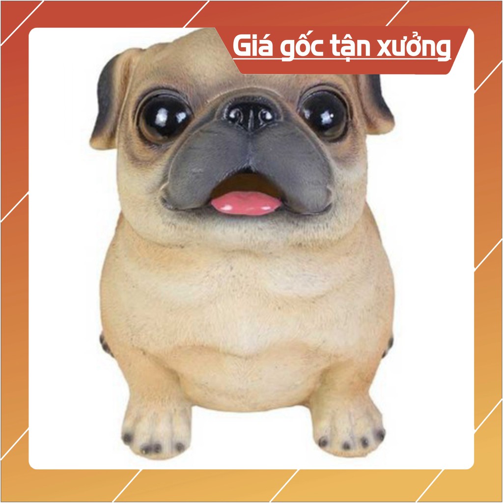 Ống tiết kiệm tiền hình chú chó Pug và chú heo Cute