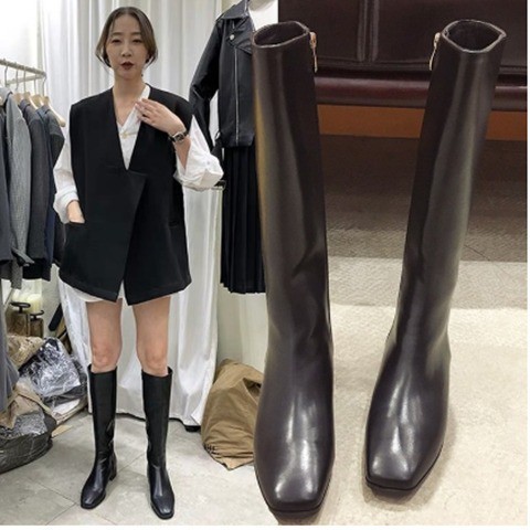 Giày Bốt Cổ Cao Qua Đầu Gối Phong Cách Hàn Quốc Thời Trang Mùa Đông Cho Nữ 1