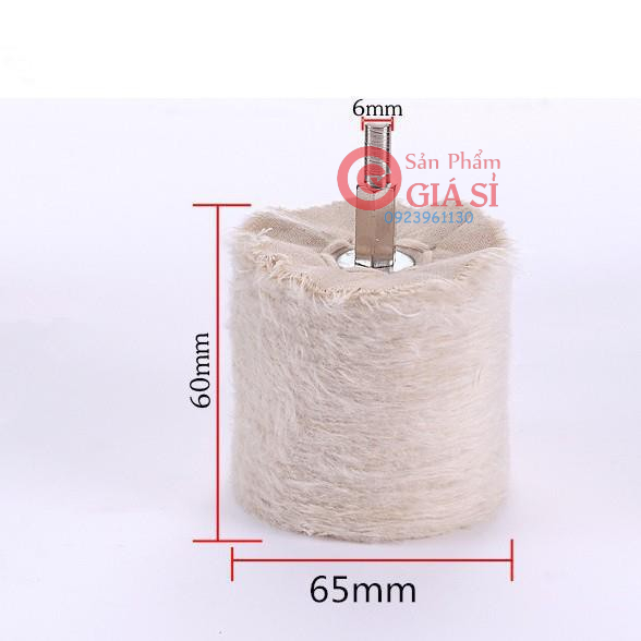 Vải bông đánh bóng hình trụ 65mm ❤️freeship❤️