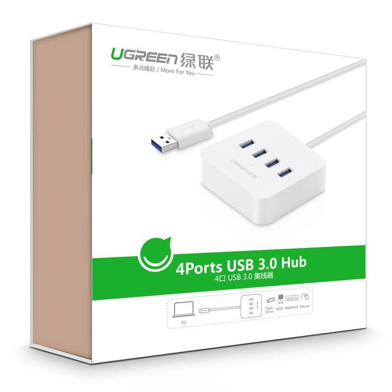 Bộ chia USB 3.0 ra 4 cổng hỗ trợ nguồn DC 5V/2A UGREEN CR118