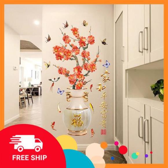 Decal dán tường ⚡️𝗙𝗥𝗘𝗘𝗦𝗛𝗜𝗣⚡️ Tranh dán tường chim én- chất PVC Vinyl chống nước- giúp căn hộ sinh động hơn