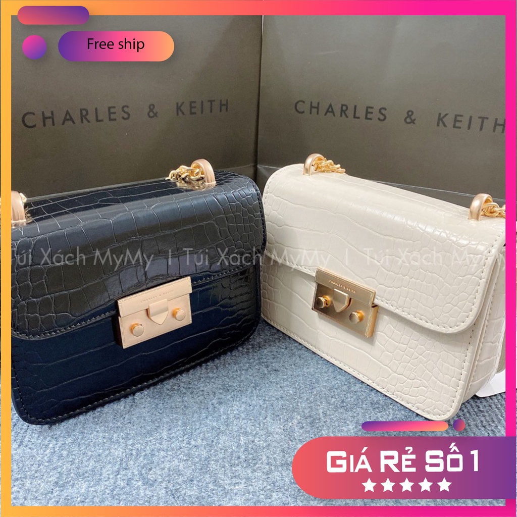 Túi Đeo Chéo Nữ Khóa Gài CNK Da Rắn Hàng Cao Cấp Sang Chảnh Siêu