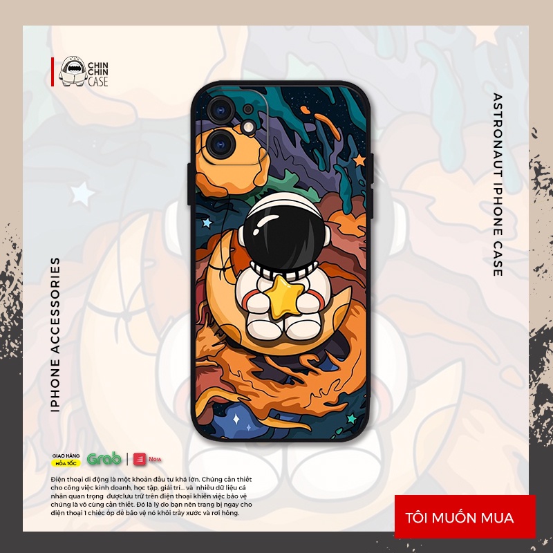 Vỏ ốp iPhone Phi Hành Gia chống sốc cho iPhone 6/6pl/6s/6spl/7/7pl/8/8pl/x/xs/11/12/13/pro/max - Chinchincase