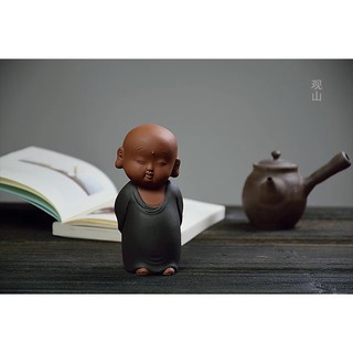 Tượng gốm decor chú tiểu