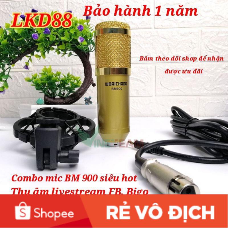 Micro karaoke thu âm BM900 hát cực hay giá tốt nhất.