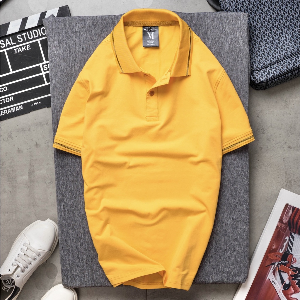 ÁO POLO SLIMFIT COTTON COMPACT Vải Cotton Co Giãn Cao Cấp, Hàng Tiêu Chuẩn Xuất Mỹ - Mã A02-072, Polo Vincento Marco