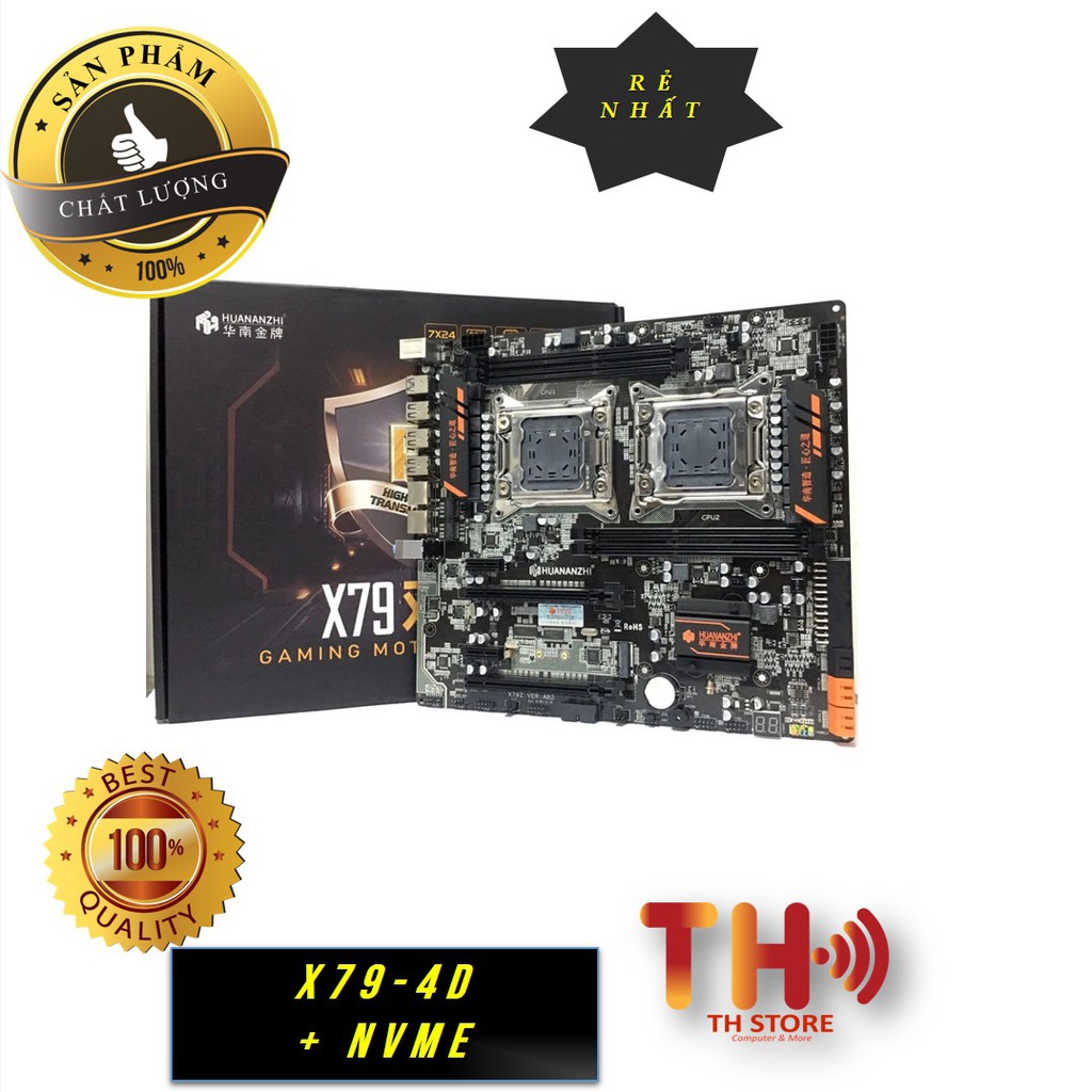Mainboard Huananzhi X79 4D X79 8D Dual CPU Xeon E5 2650v2 16 nhân 32 luồng ~i9 9900k siêu khủng  bảo hành đổi mới 100% | BigBuy360 - bigbuy360.vn