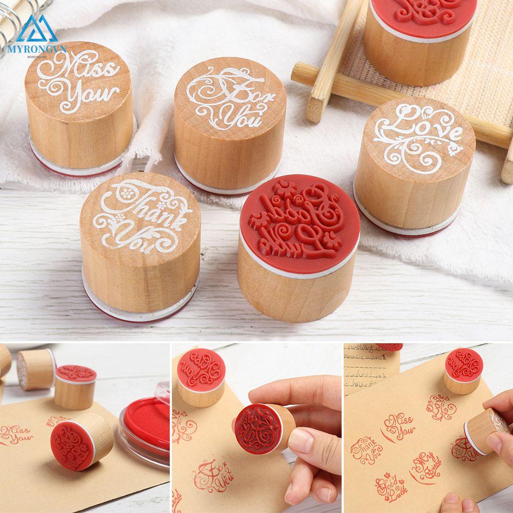 Con Dấu In Chữ Bằng Gỗ Dùng Trang Trí Sổ Tay Diy Thời Trang