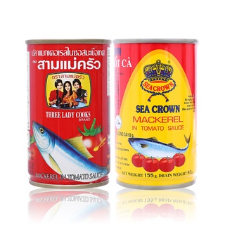 Cá Mòi 3 Cô Gái - Cá Nục Sốt Cà Hộp 155g/290g