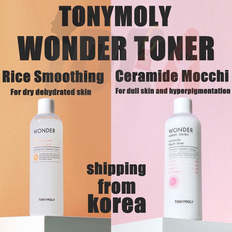 Toner làm dịu da TonyMoly Ceramide Mocchi Wonder Rice chăm sóc hiệu quả Toner Nước Hoa Hồng Dưỡng Ẩm