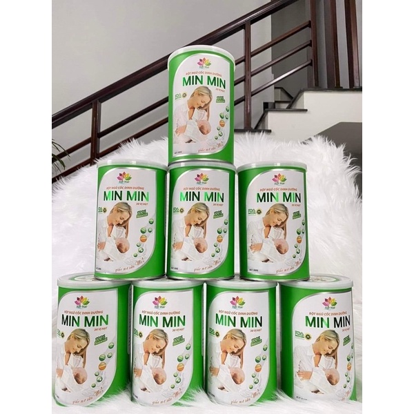 [Ảnh Thật] Bột Ngũ Cốc Lợi Sữa Min Min 30 Vị Hạt (Lọ 500g)