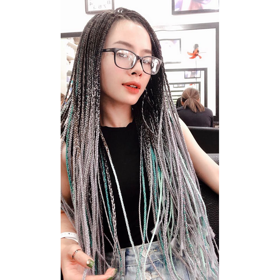 Bím tóc Omber làm Dreadlock, Box braid, tóc nối