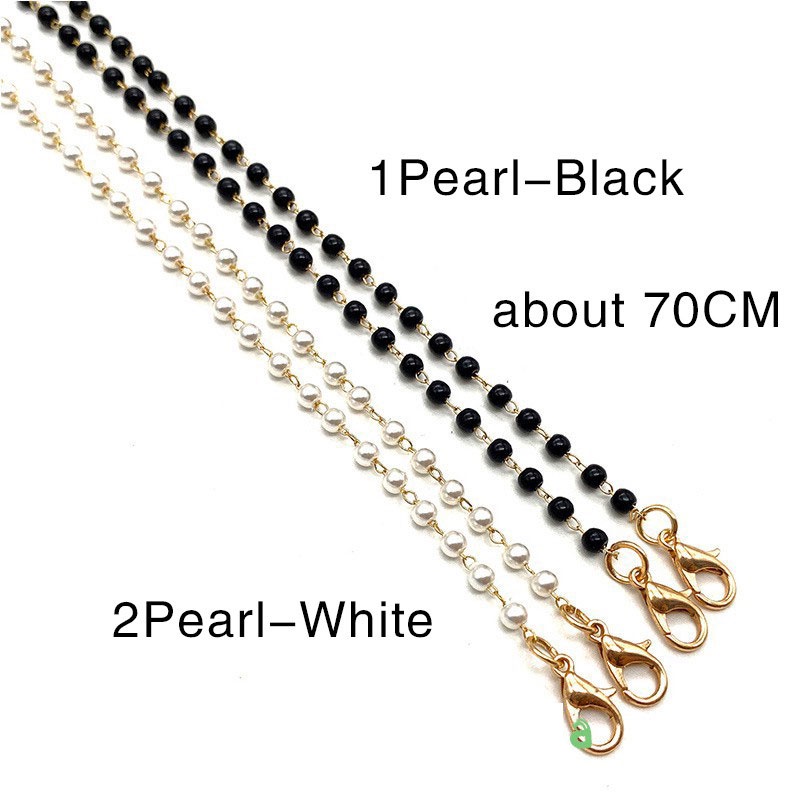 Dây Đeo Kính Mát Đính Ngọc Trai Giả Thời Trang Dành Cho Nữ