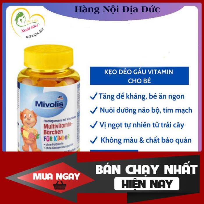 Kẹo Gấu Bổ Sung Vitamin Tổng Hợp Cho Trẻ Mivolis, Vị Trái Cây, 60 Viên - Nội Địa Đức Đủ Bill [Hot]