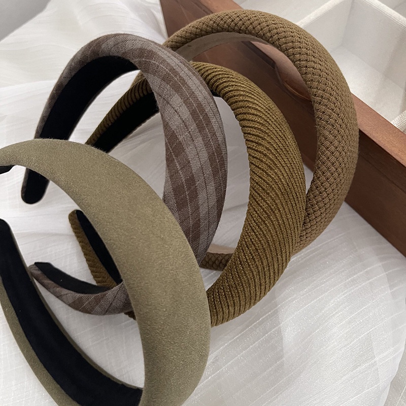 Băng Đô Cài Tóc Màu Trơn Họa Tiết Kẻ Sọc Thời Trang Cho Nữ