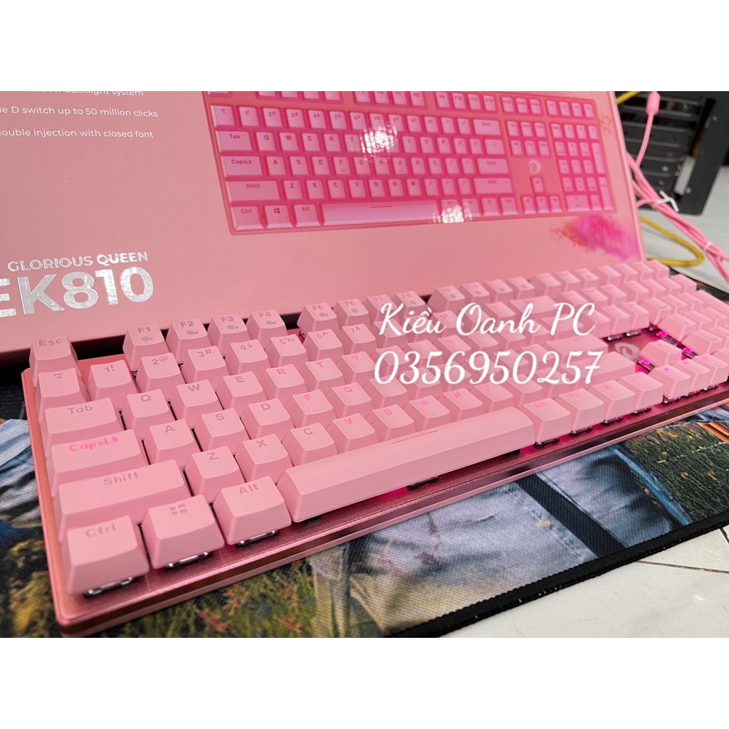 Bàn phím cơ Gaming Dareu EK810 Hồng Pink - Mới Bảo hành Hãng 2 Năm