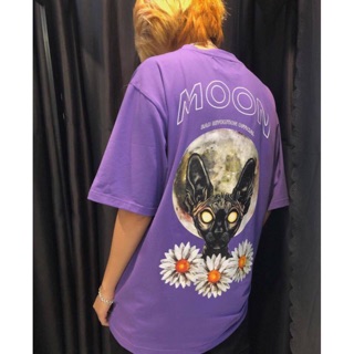 Áo Thun Form Rộng Dogs Moon Tím
