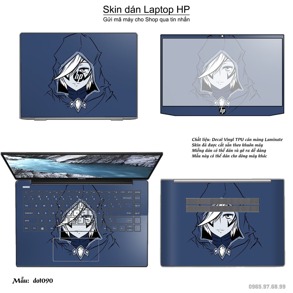 Skin dán Laptop HP in hình Dota 2 nhiều mẫu 15 (inbox mã máy cho Shop)