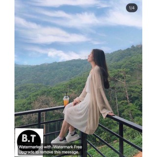 Áo cardigan len mỏng dáng dài