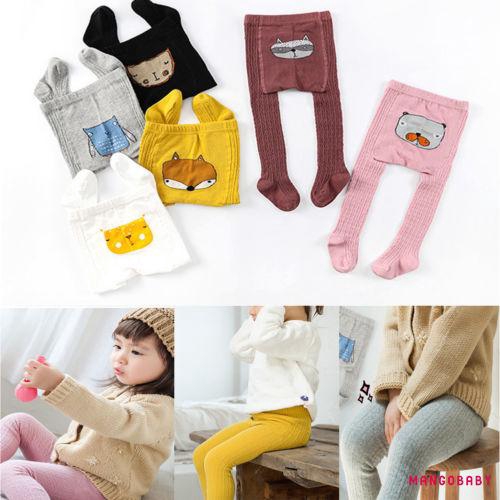 Quần Legging Co Giãn In Họa Tiết Hoạt Hình Cho Bé Gái