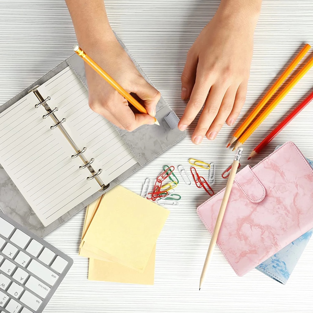 Sổ Tay A6 Bìa Da PU Có Thể Nạp Đầy Lại Tiện Dụng