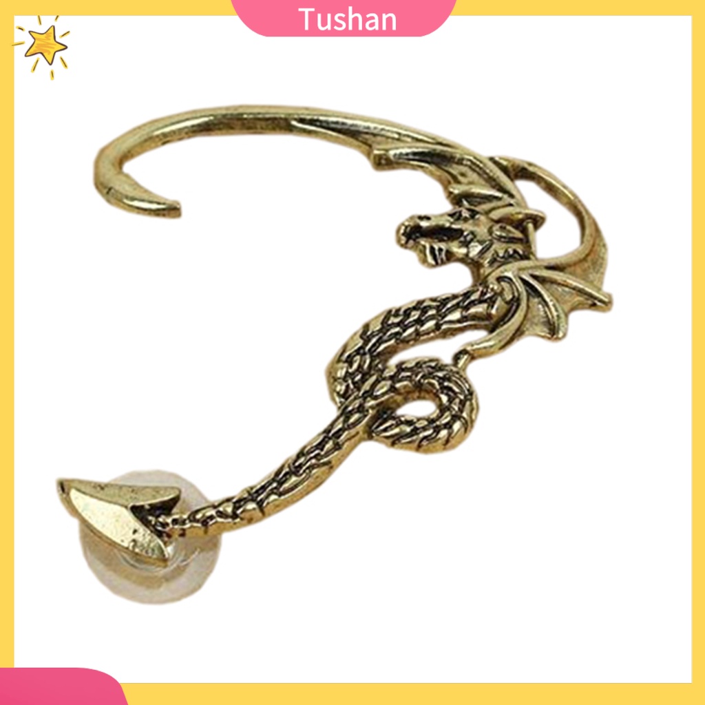 Khuyên kẹp vành tai họa tiết rồng cổ điển sang trọng cho nữ