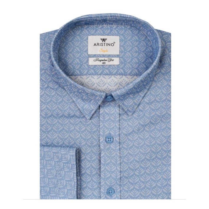 Áo sơ mi nam tay dài Aristino hoa văn cao cấp tà lượn ALS18507