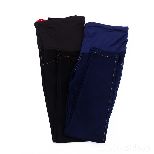 Quần legging bầu giả jean chất đẹp kèm ảnh thật (kéo sang )