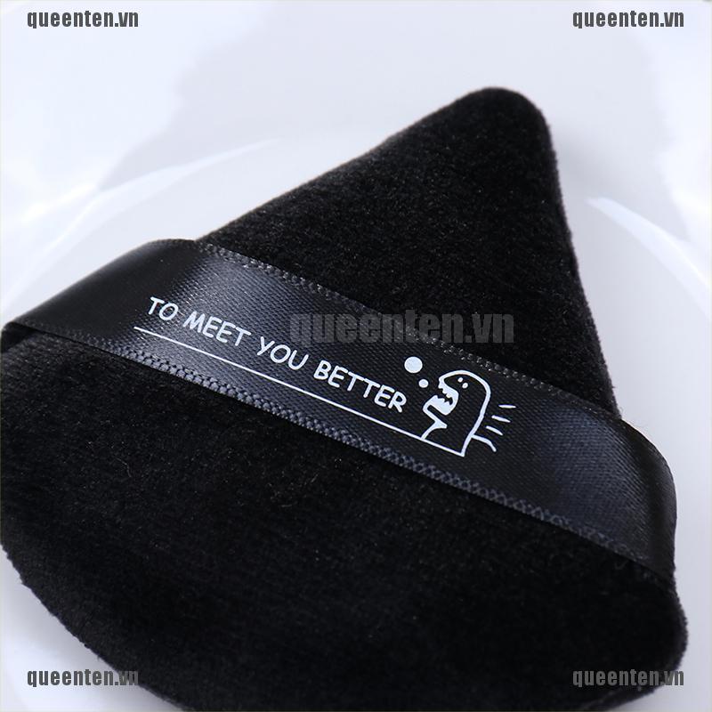 Mút Trang Điểm Mini Hình Tam Giác Bằng Vải Nhung Cotton Satin