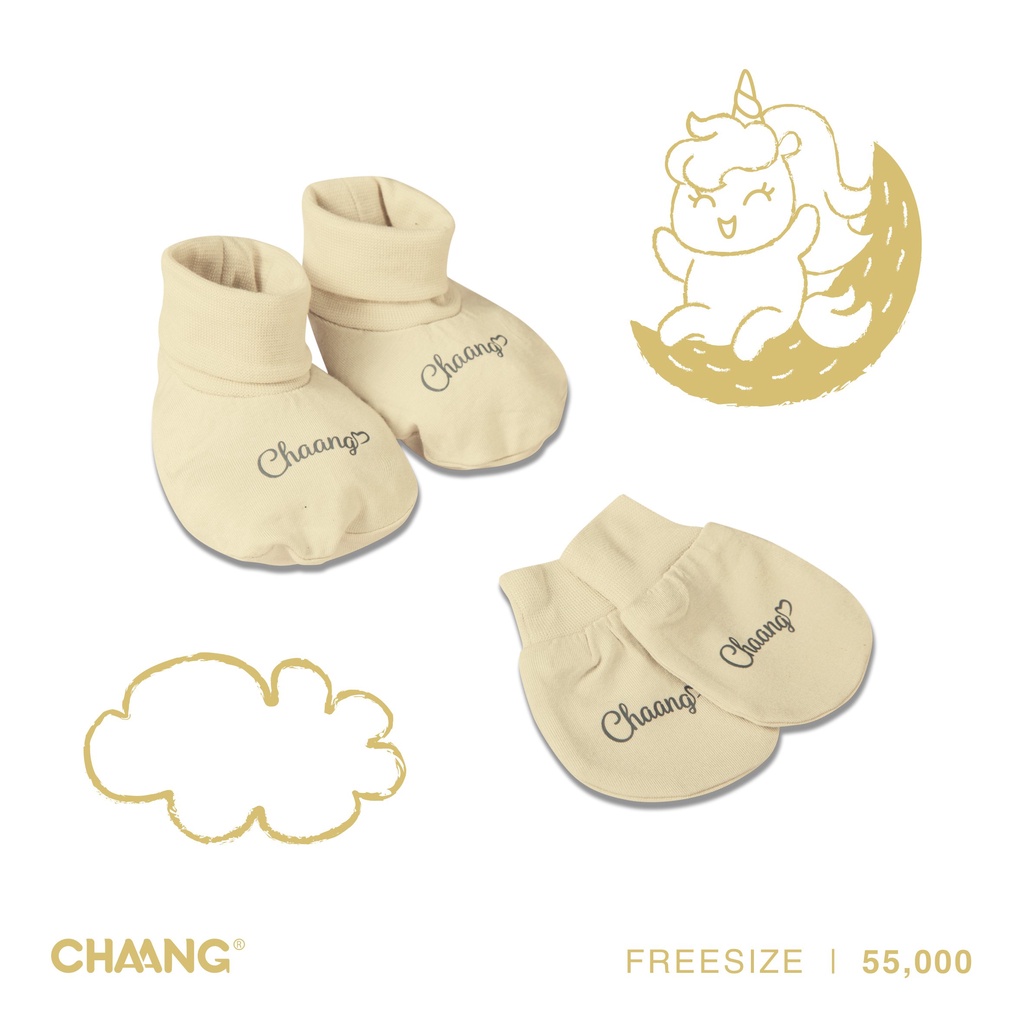 Set bao tay bao chân sơ sinh Chaang- BST sơ sinh Pony&amp;Dino Chaang