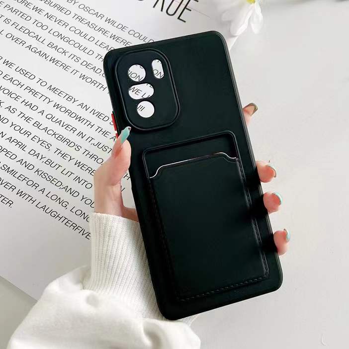 Ốp Điện Thoại Màu Tương Phản Có Ngăn Đựng Thẻ Cho Vivo V21E 4G 5G V20 Y73S 2021 Y20 Y20I Y12S Y20S Y11S Y12A Y21 Y21S Y33S