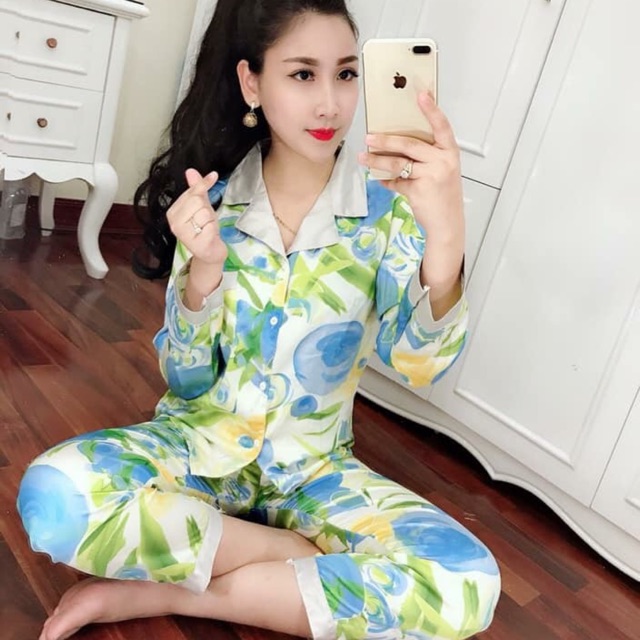 Bộ lụa pizama cao cấp