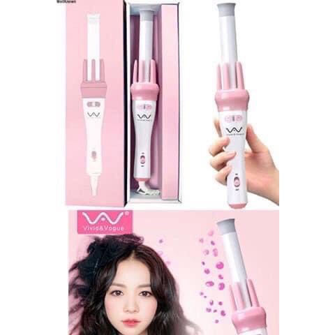 Máy Làm Tóc,Máy Uốn Tóc Làm Xoăn Xoay Tự Động 360 Độ-CHÍNH HÃNG-VIVID &amp; VOGUE