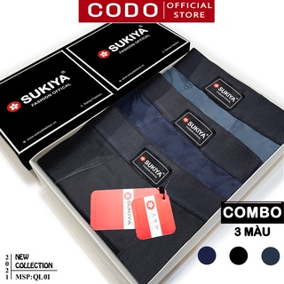 Combo 3 quần sịp boxer đùi codo thun lạnh cao cấp ql01