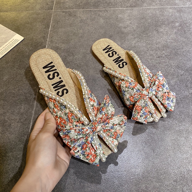 Dép đi biển IELGY in họa tiết hoa phong cách Hàn Quốc thời trang cho nữ