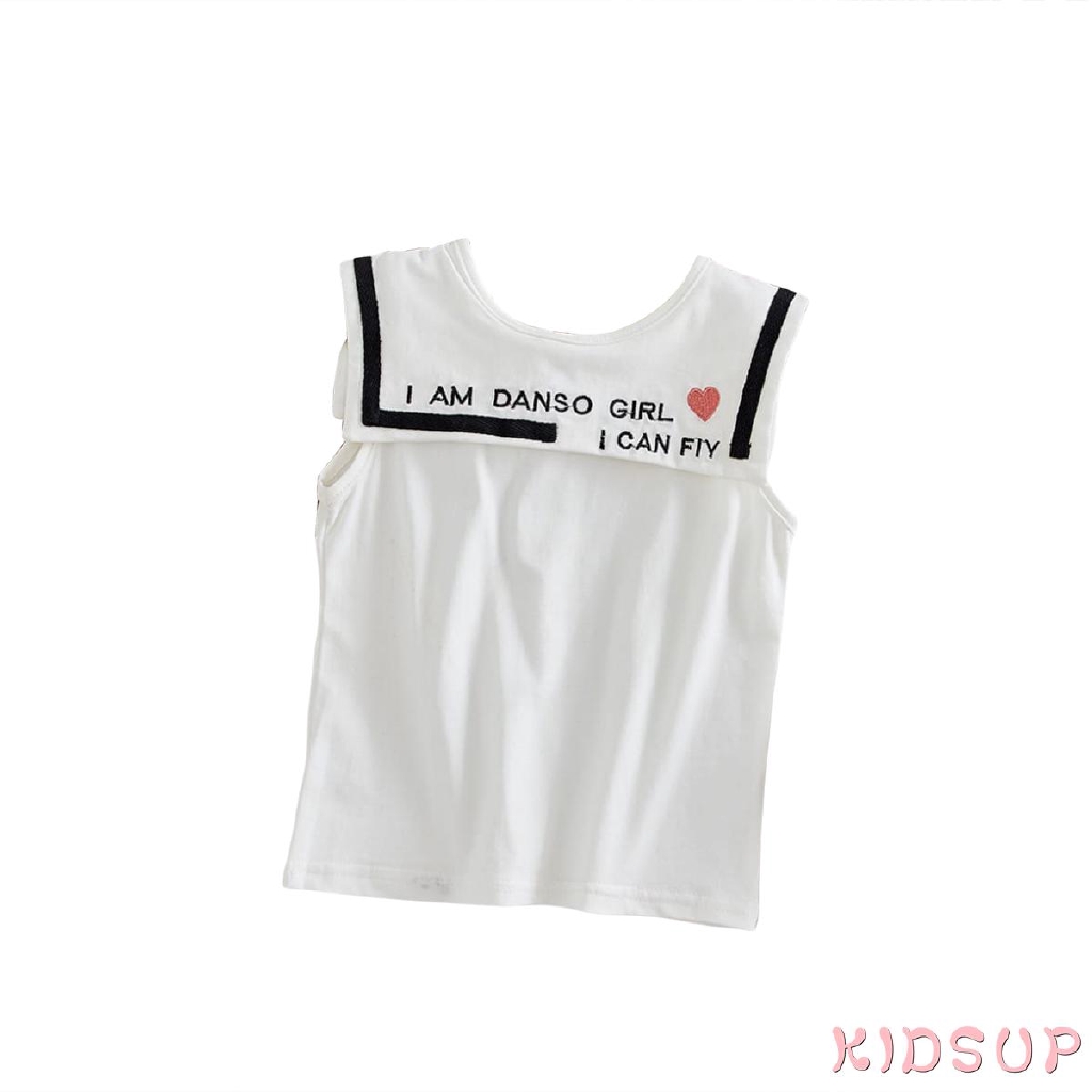 Set Áo Sát Nách In Hình Ngôi Sao + Chân Váy Lưới Cho Bé Gái