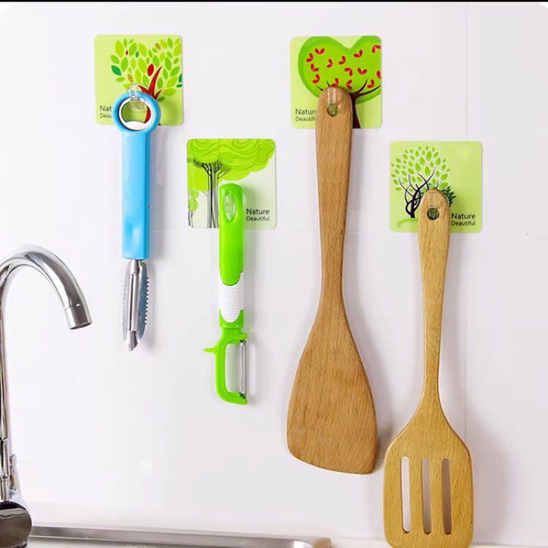 Móc Dán Tường Siêu Chịu Lực In Hoạ Tiết 3D Độc Đáo - MD02