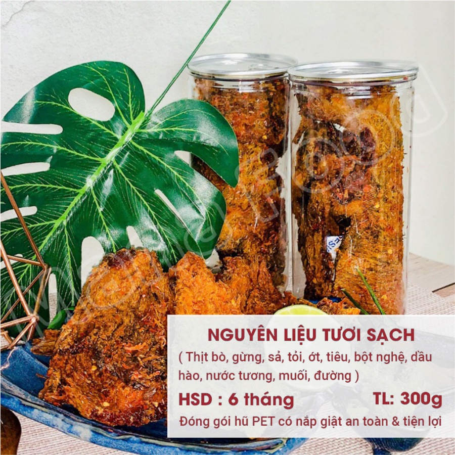 Khô bò miếng hồng ngự 300G KIKIFOOD thơm ngon, đồ ăn vặt Việt Nam an toàn vệ sinh thực phẩm | BigBuy360 - bigbuy360.vn