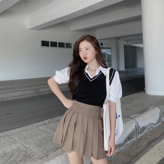 [Ảnh thật] Set gile liền 2 món Ulzzang