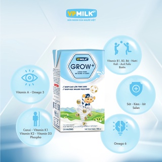 Mã BMBAU50 giảm 7% tối đa 50K đơn 99K Sữa tiệt trùng VPMilk Grow+ hộp