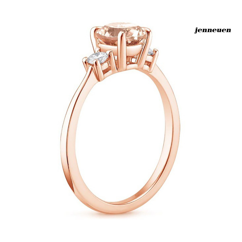 Nhẫn Hợp Kim Đính Đá Morganite Thời Trang Cho Nữ