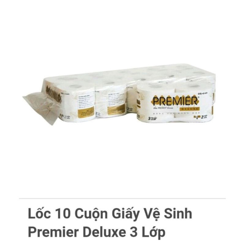 Giấy vệ sinh cao cấp 3 lớp Premier Deluxe (10 cuộn)