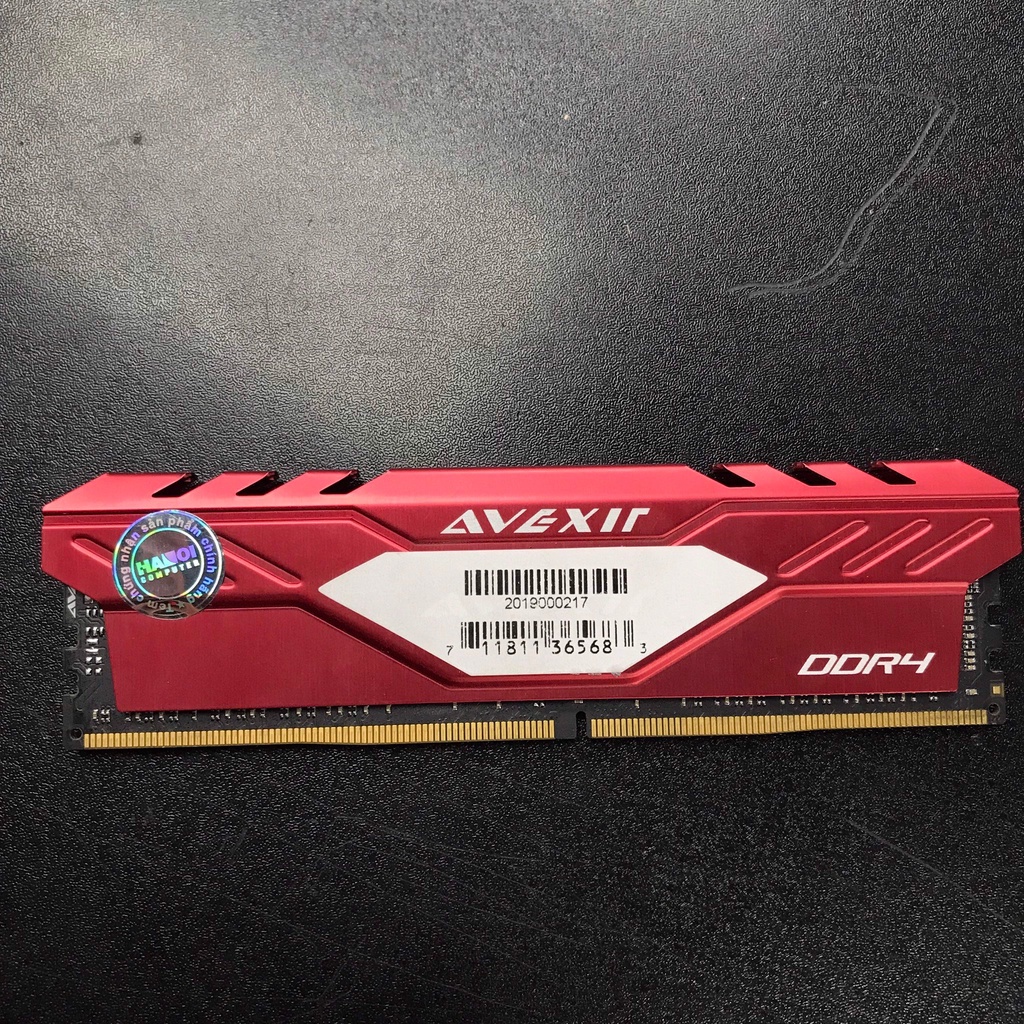 Ram máy tính PC AVEXIR 1SOE - SOLID RED Tản nhiệt 8GB (1x8GB) DDR4 2666Mhz hàng thương hiệu chính hãng BH 36 tháng