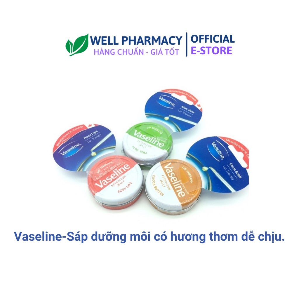 Vaseline- Sáp dưỡng môi có hương thơm dễ chịu hũ 7g