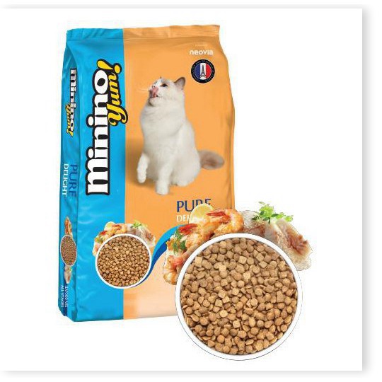 (Gói 1,5kg) MININO YUM (Blisk mới) Thức ăn viên cao cấp cho mèo, dùng cho mèo mọi lứa tuổi (hanpet 208)